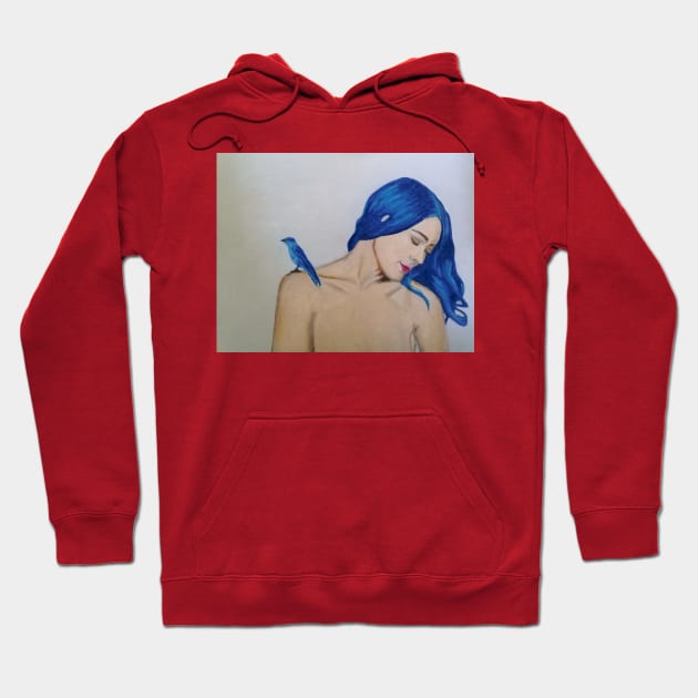 pájaro azul Hoodie by Tresmonet